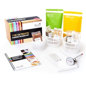 Cheese making kit for homemade, preservative-free cheese