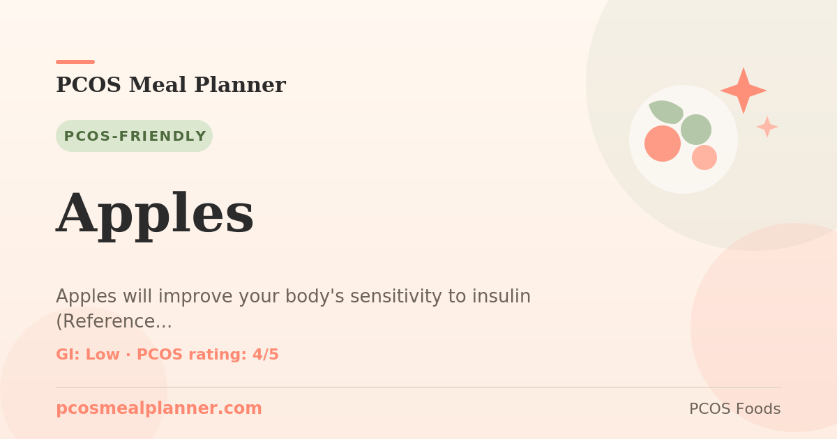 Can I eat Apples with PCOS? Yes, PCOS-friendly