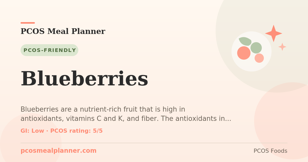 Can I eat Blueberries with PCOS? Yes, PCOS-friendly