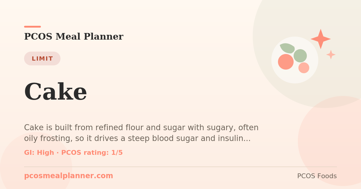 Can I eat Cake with PCOS? Food to limit