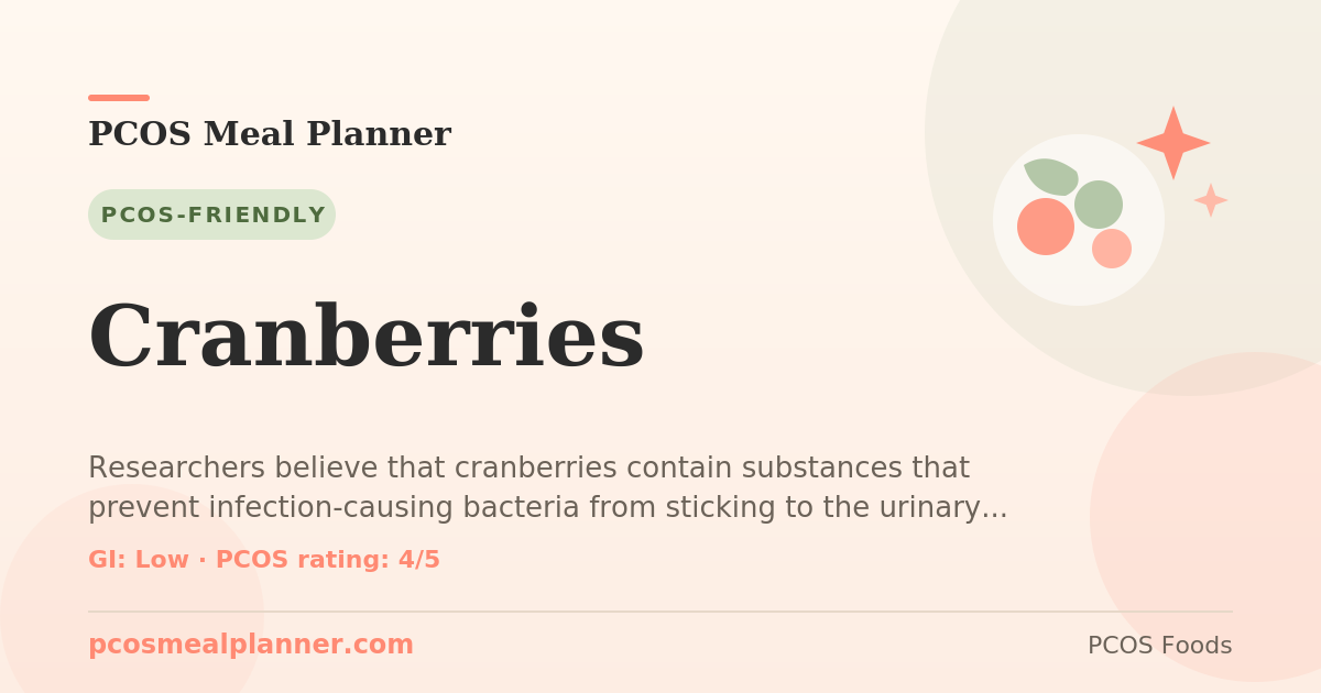 Can I eat Cranberries with PCOS? Yes, PCOS-friendly