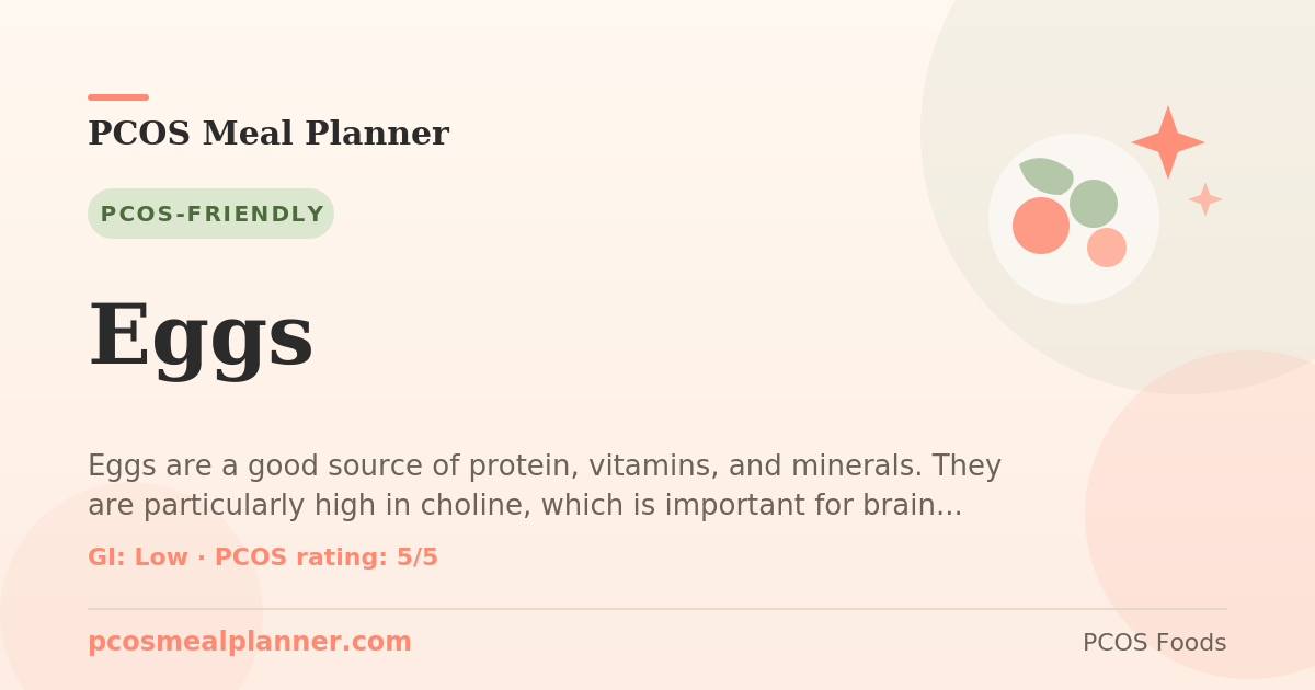 Can I eat Eggs with PCOS? Yes, PCOS-friendly