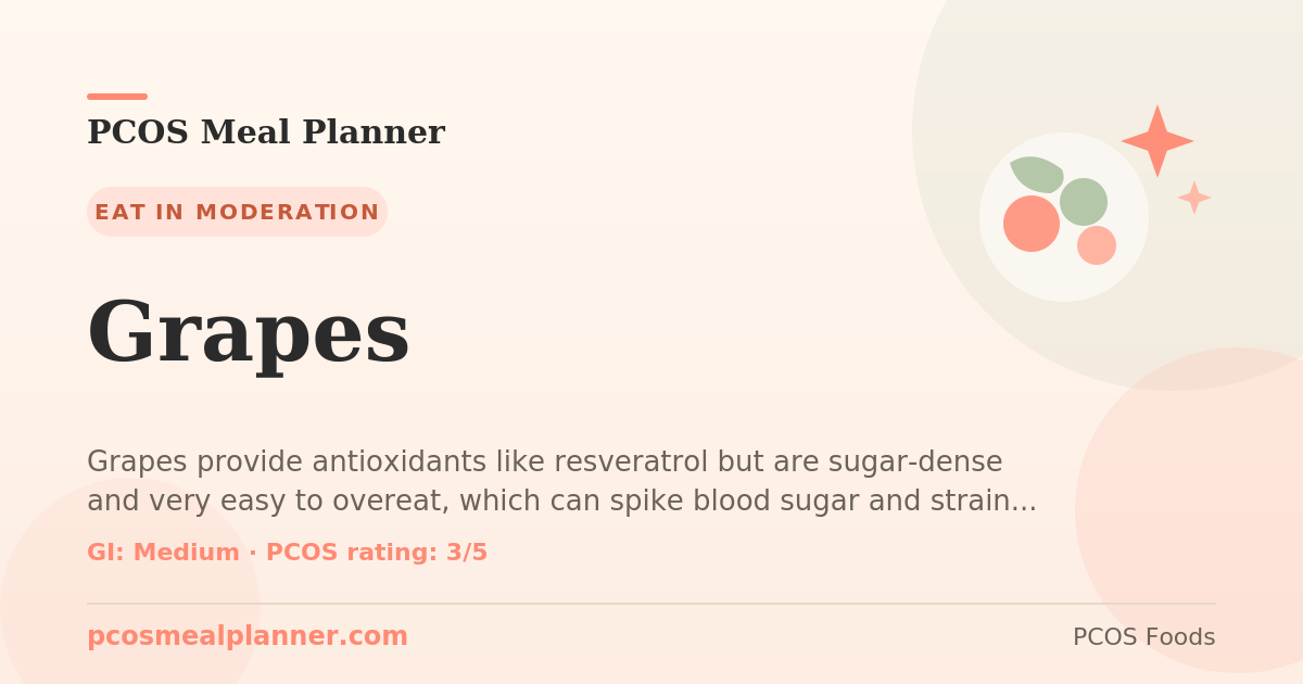 Can I eat Grapes with PCOS? Yes, PCOS-friendly