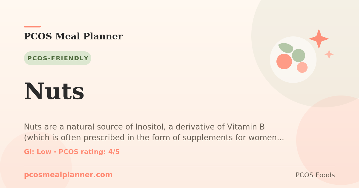 Can I eat Nuts with PCOS? Yes, PCOS-friendly