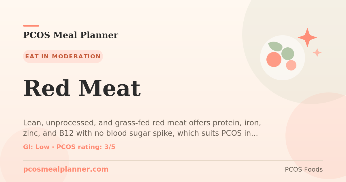 Can I eat Red Meat with PCOS? Yes, PCOS-friendly