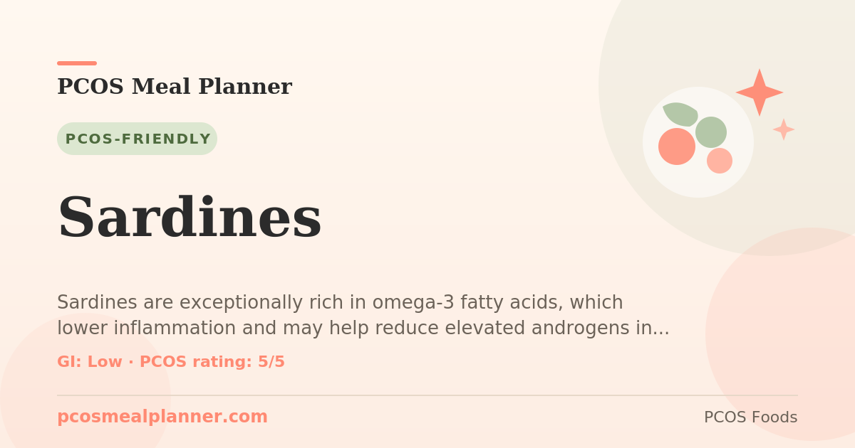 Can I eat Sardines with PCOS? Yes, PCOS-friendly