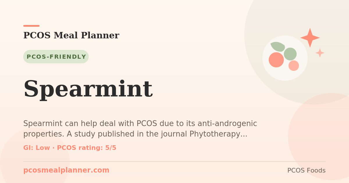 Can I eat Spearmint with PCOS? Yes, PCOS-friendly