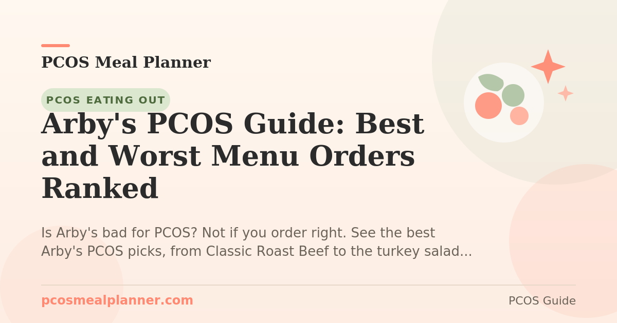 Arby's PCOS Guide: Best and Worst Menu Orders Ranked - PCOS Meal Planner Guide