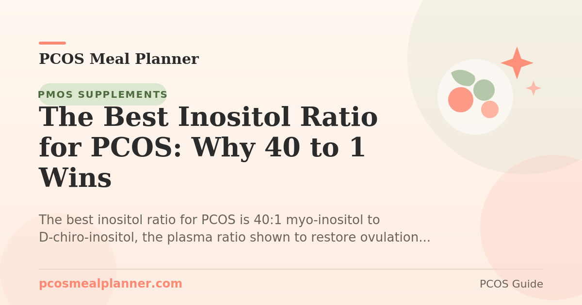 The Best Inositol Ratio for PCOS: Why 40 to 1 Wins - PCOS Meal Planner Guide
