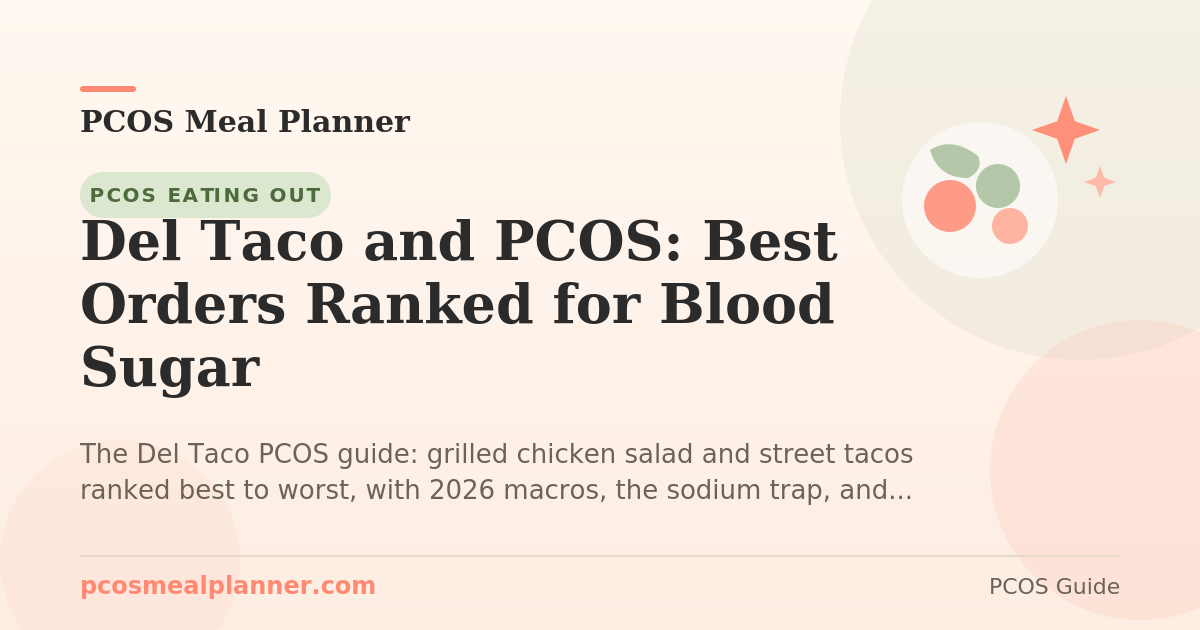 Del Taco and PCOS: Best Orders Ranked for Blood Sugar - PCOS Meal Planner Guide