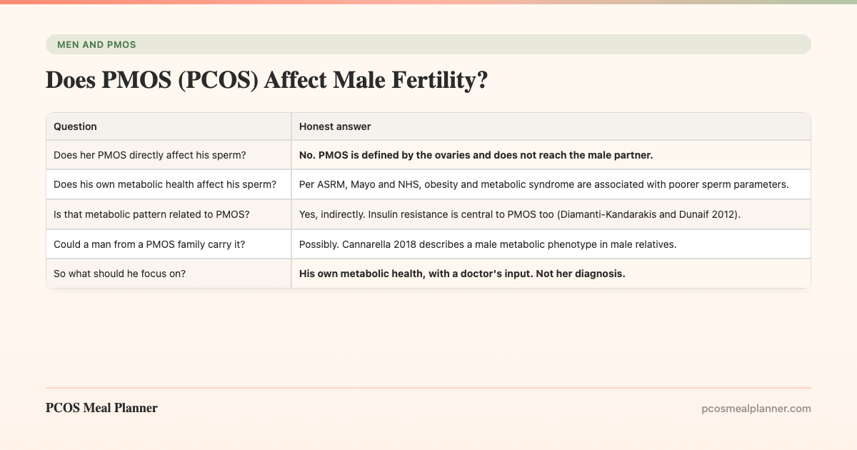 Does PMOS (PCOS) Affect Male Fertility? - PCOS Meal Planner Guide