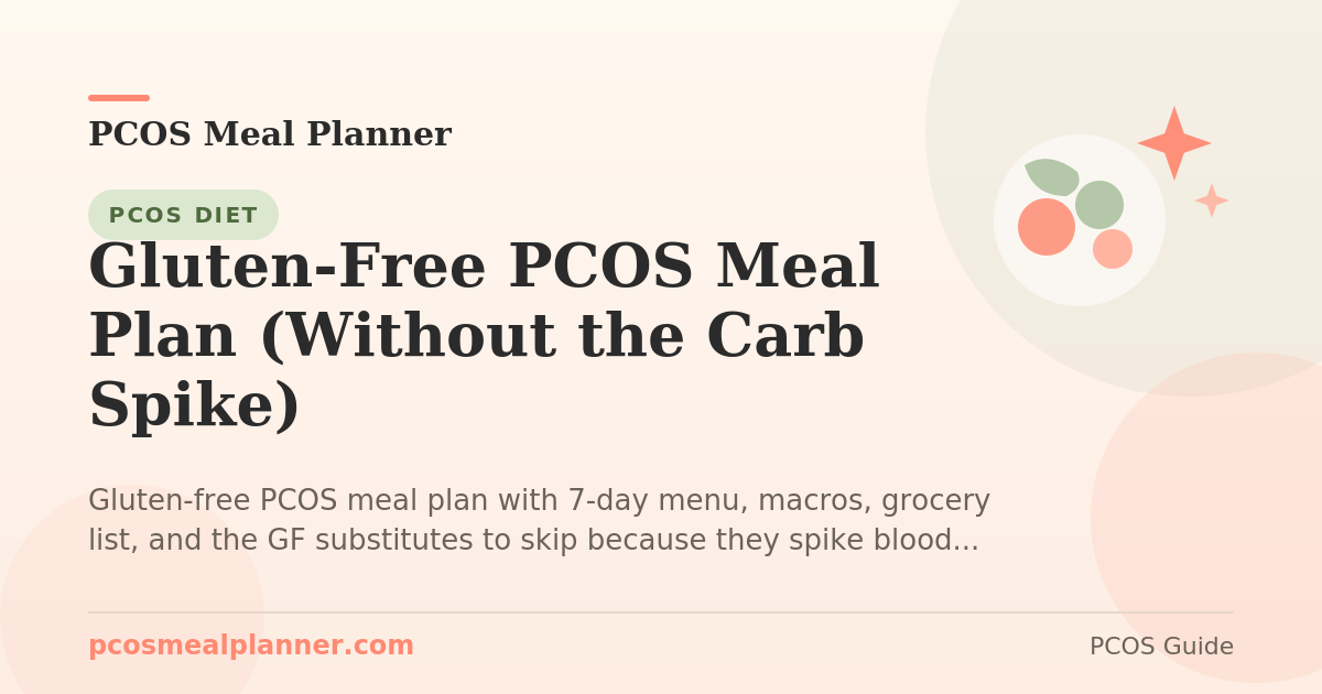 Gluten-Free PCOS Meal Plan (Without the Carb Spike) - PCOS Meal Planner Guide
