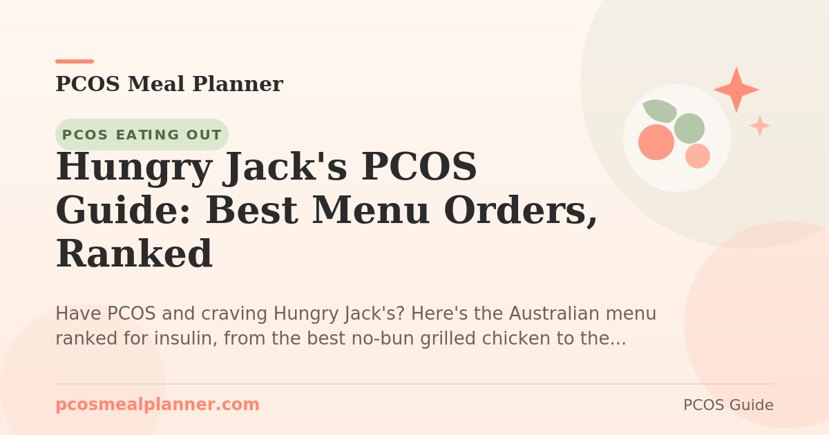 Hungry Jack's PCOS Guide: Best Menu Orders, Ranked - PCOS Meal Planner Guide