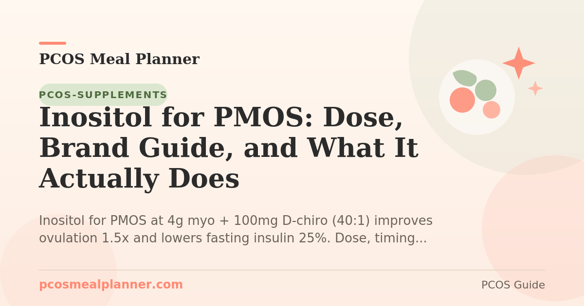 Inositol for PMOS: Dose, Brand Guide, and What It Actually Does - PCOS Meal Planner Guide