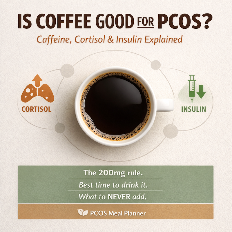 Is Coffee Good for PCOS? Caffeine, Cortisol & More - PCOS Meal Planner Guide