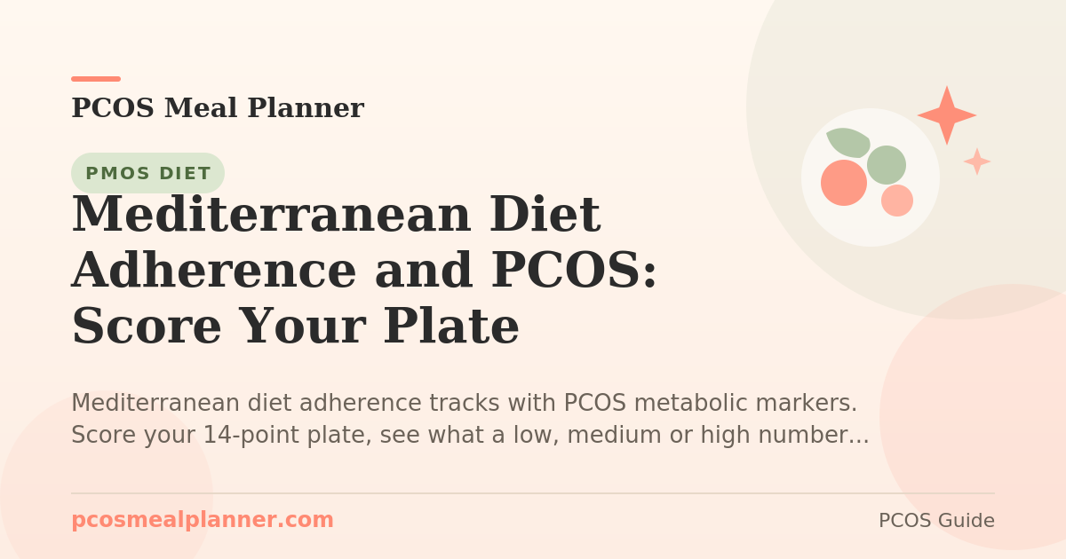 Mediterranean Diet Adherence and PCOS: Score Your Plate - PCOS Meal Planner Guide