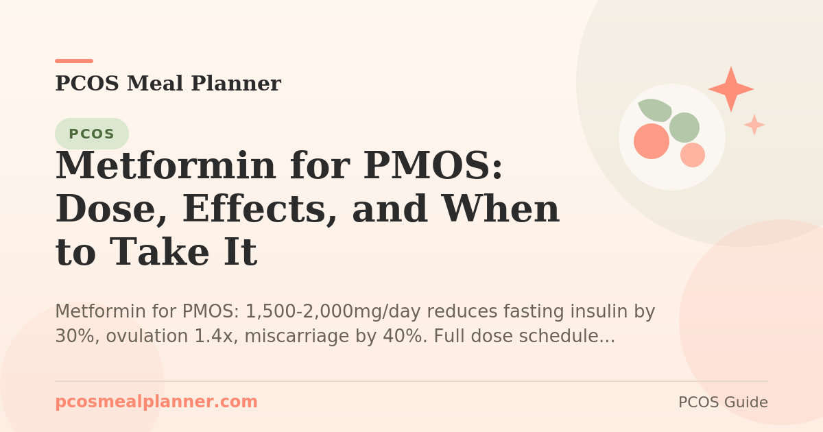 Metformin for PMOS: Dose, Effects, and When to Take It - PCOS Meal Planner Guide