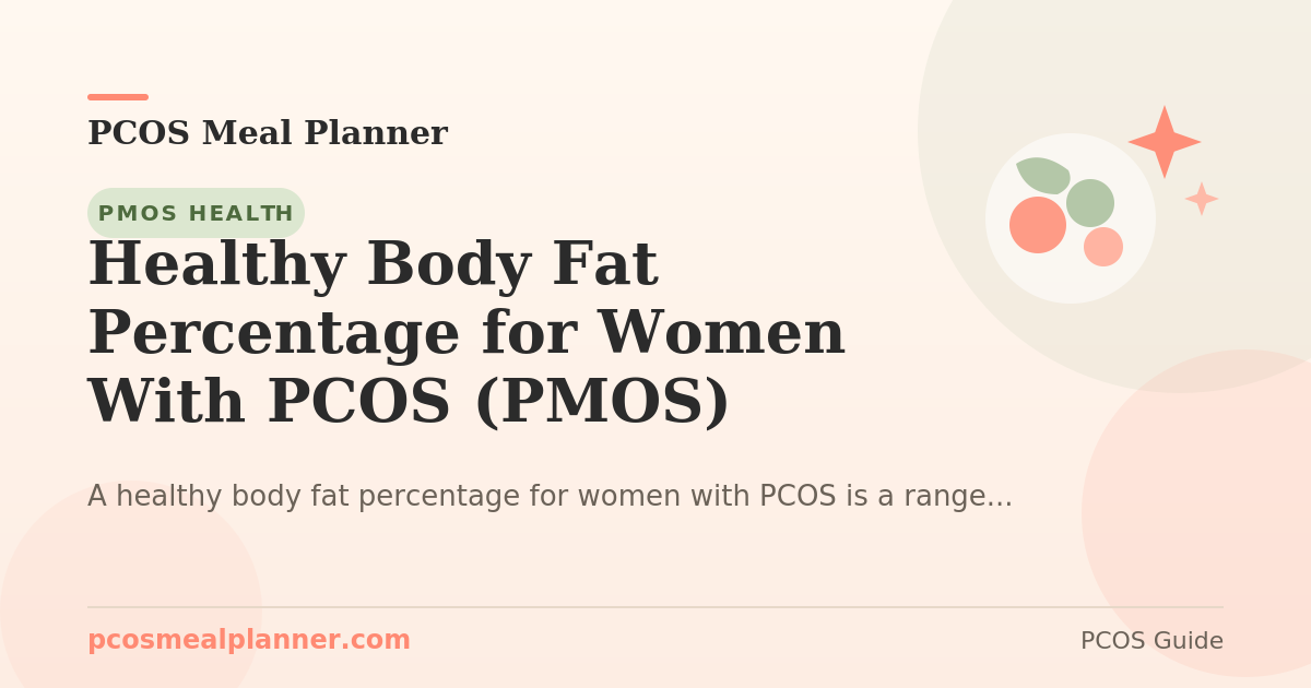 Healthy Body Fat Percentage for Women With PCOS (PMOS) - PCOS Meal Planner Guide