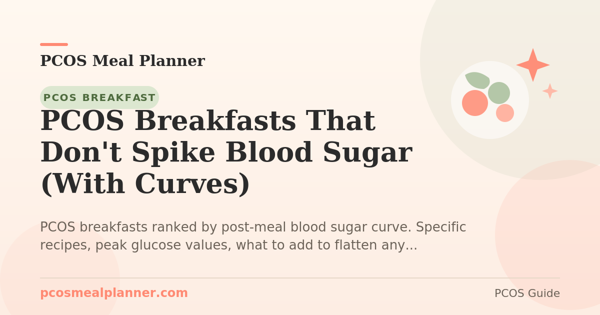 PCOS Breakfasts That Don't Spike Blood Sugar (With Curves) - PCOS Meal Planner Guide