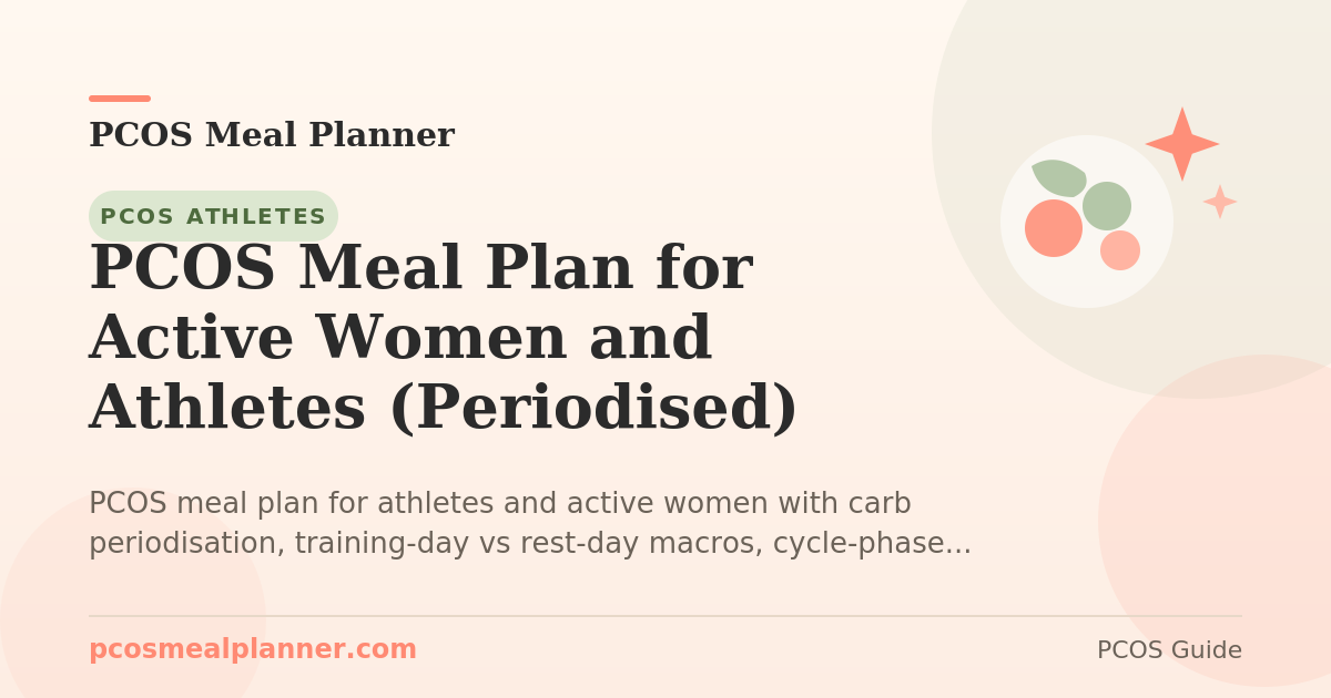 PCOS Meal Plan for Active Women and Athletes - PCOS Meal Planner Guide
