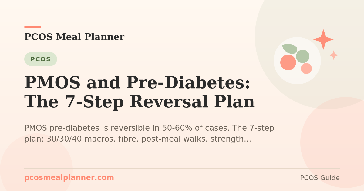 PMOS and Pre-Diabetes: The 7-Step Reversal Plan - PCOS Meal Planner Guide