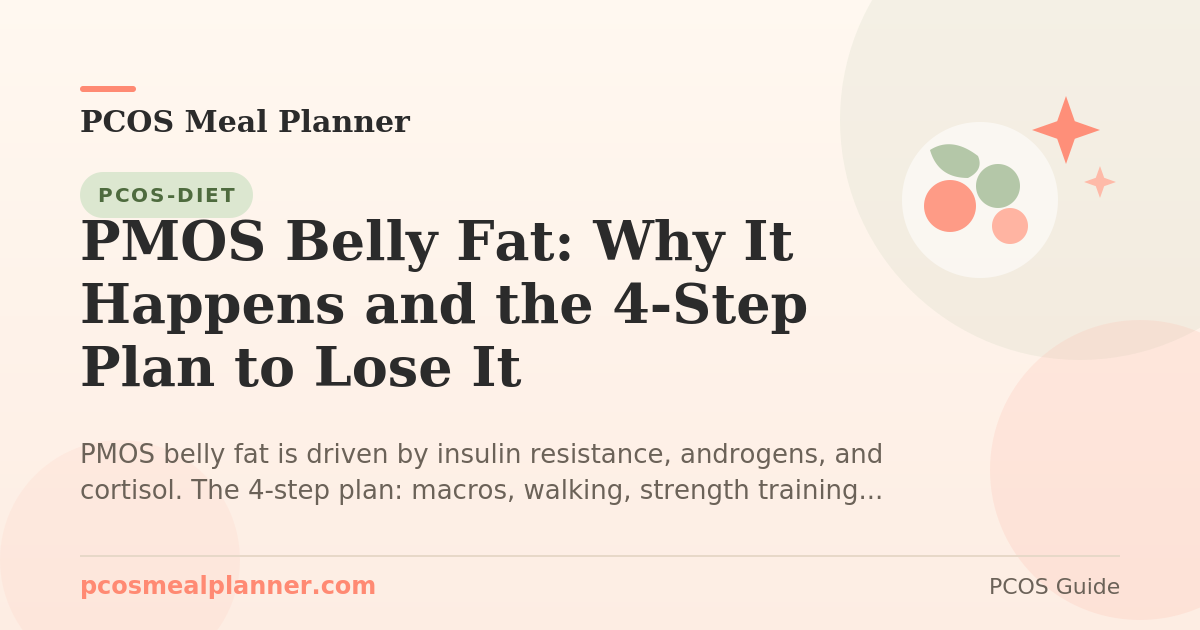 PMOS Belly Fat: Why It Happens and the 4-Step Plan to Lose It - PCOS Meal Planner Guide