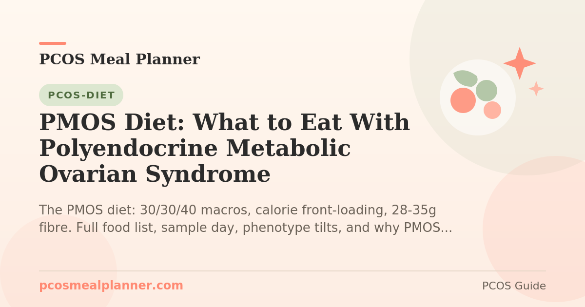 PMOS Diet: What to Eat With Polyendocrine Metabolic Ovarian Syndrome - PCOS Meal Planner Guide