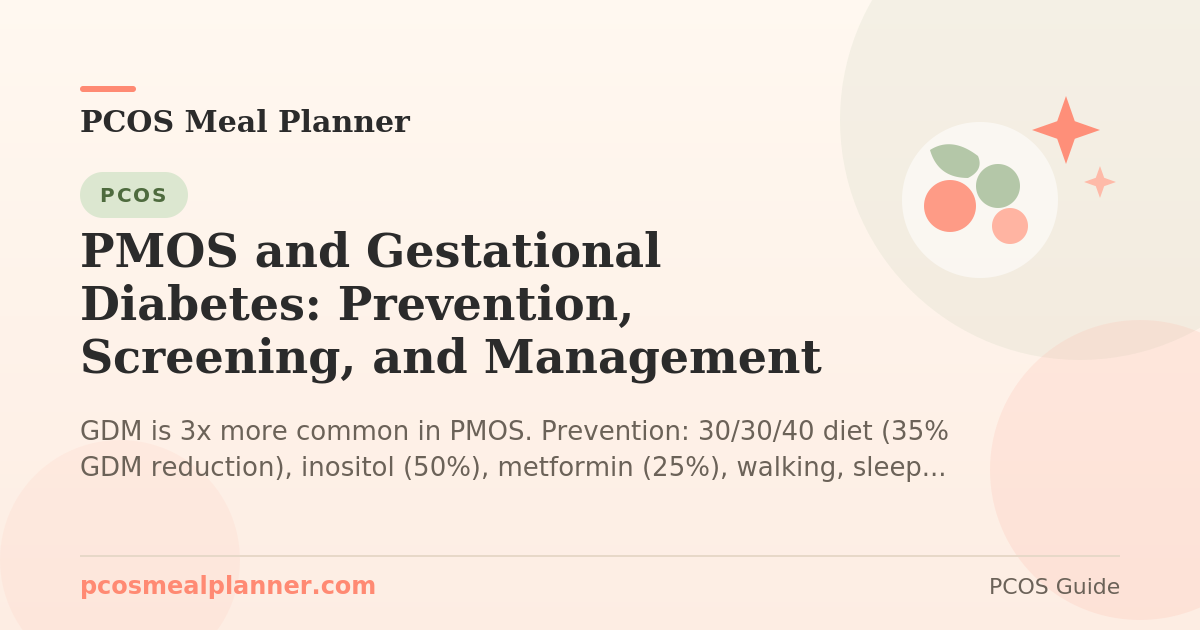 PMOS and Gestational Diabetes: Prevention, Screening, and Management - PCOS Meal Planner Guide