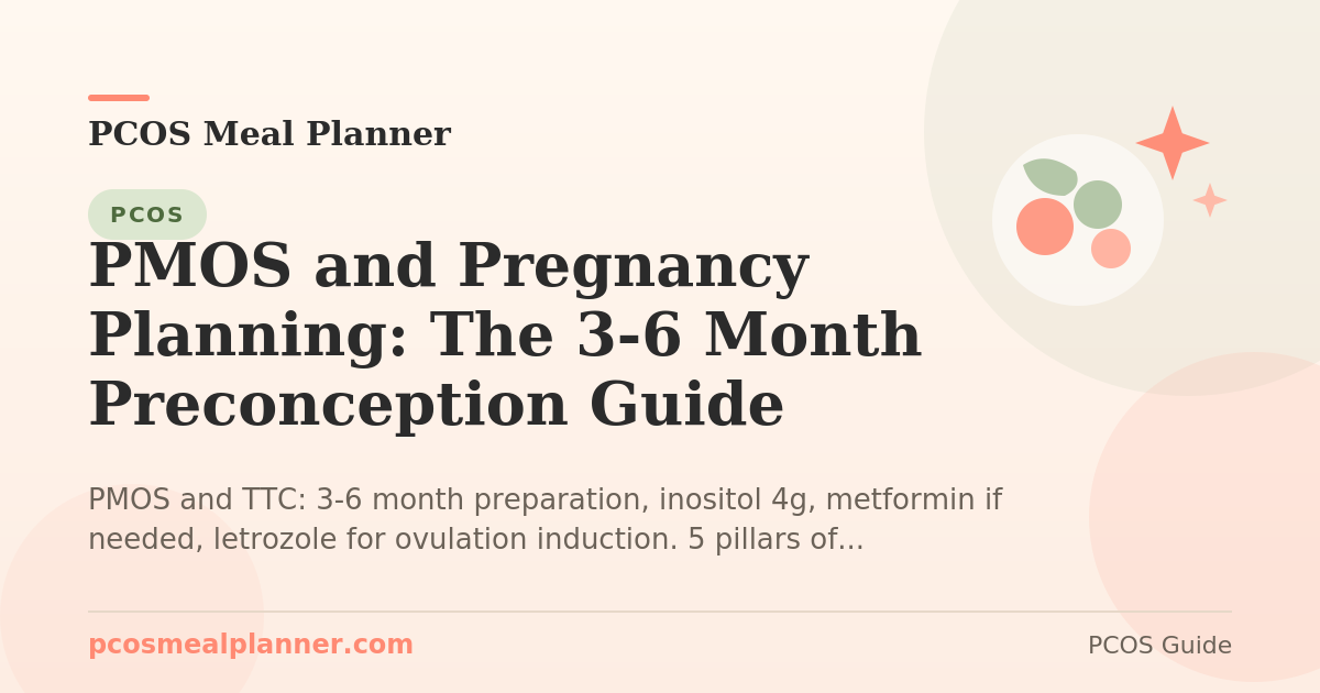 PMOS and Pregnancy Planning: The 3-6 Month Preconception Guide - PCOS Meal Planner Guide