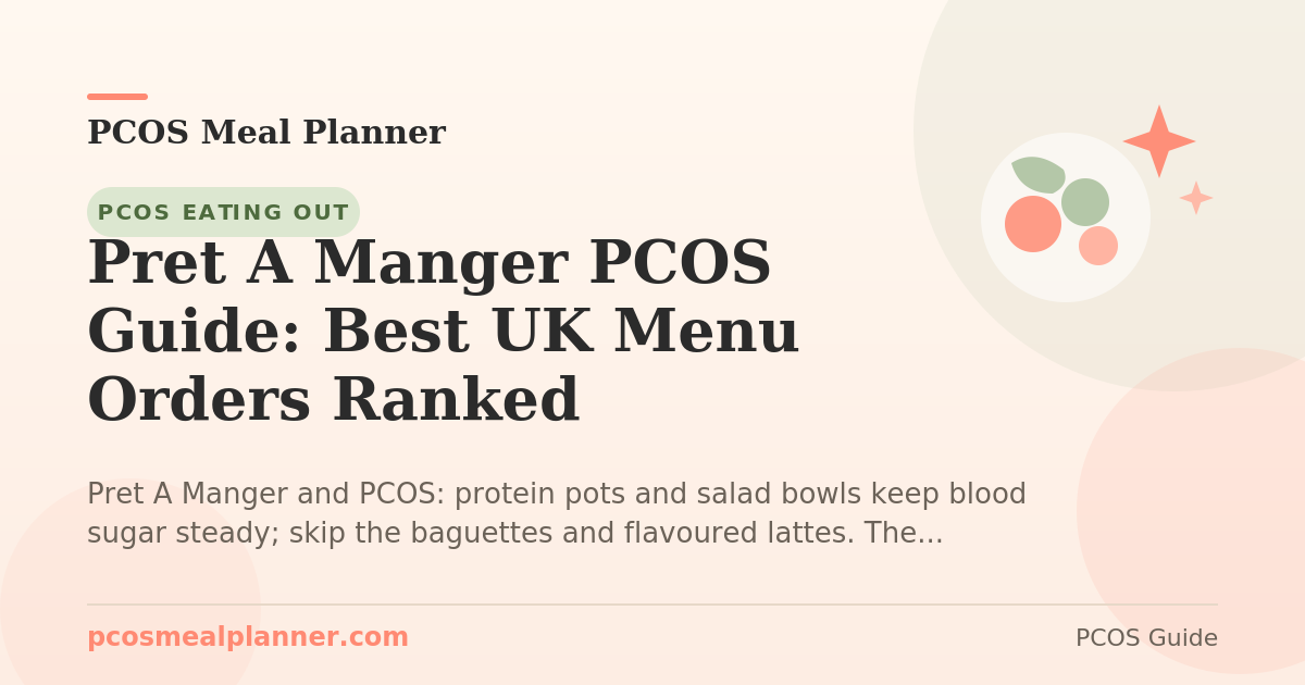 Pret A Manger PCOS Guide: Best UK Menu Orders Ranked - PCOS Meal Planner Guide