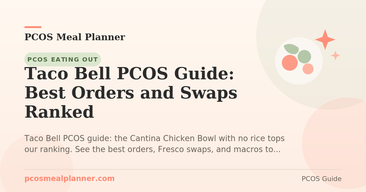 Taco Bell PCOS Guide: Best Orders and Swaps Ranked - PCOS Meal Planner Guide