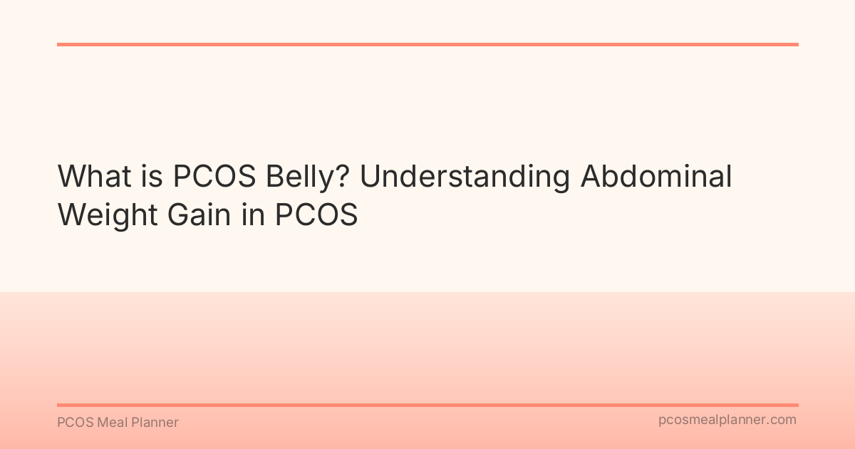 What is PCOS Belly? Understanding Abdominal Weight Gain in PCOS - PCOS Meal Planner Guide