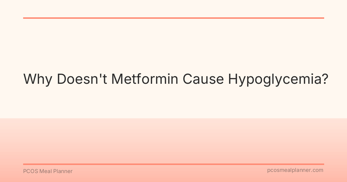 Why Doesn't Metformin Cause Hypoglycemia? - PCOS Meal Planner Guide