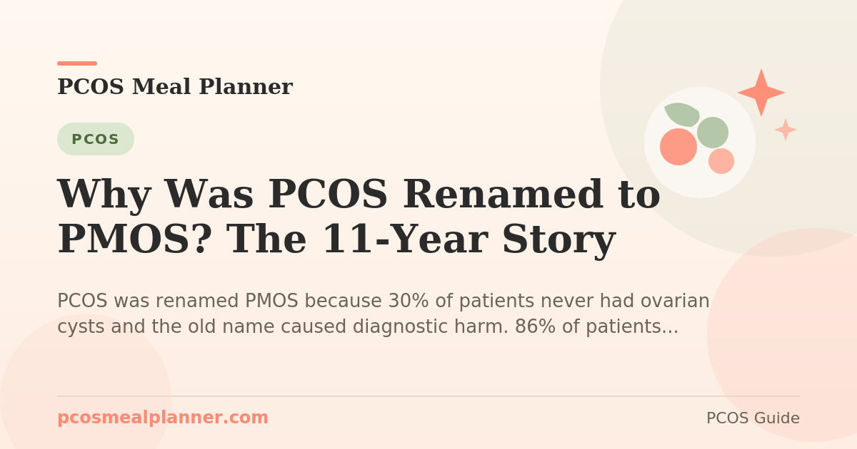 Why Was PCOS Renamed to PMOS? The 11-Year Story - PCOS Meal Planner Guide
