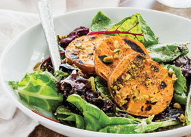 Peppercorn Pistachio Caesar-Style Salad with Chicken