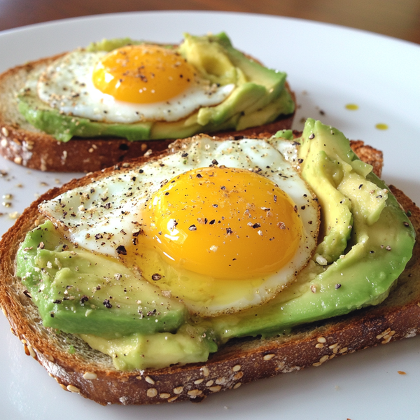 B Vitamin-Rich Avocado and Egg Toast for PCOS