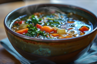 Bone Broth Vegetable Soup for PCOS