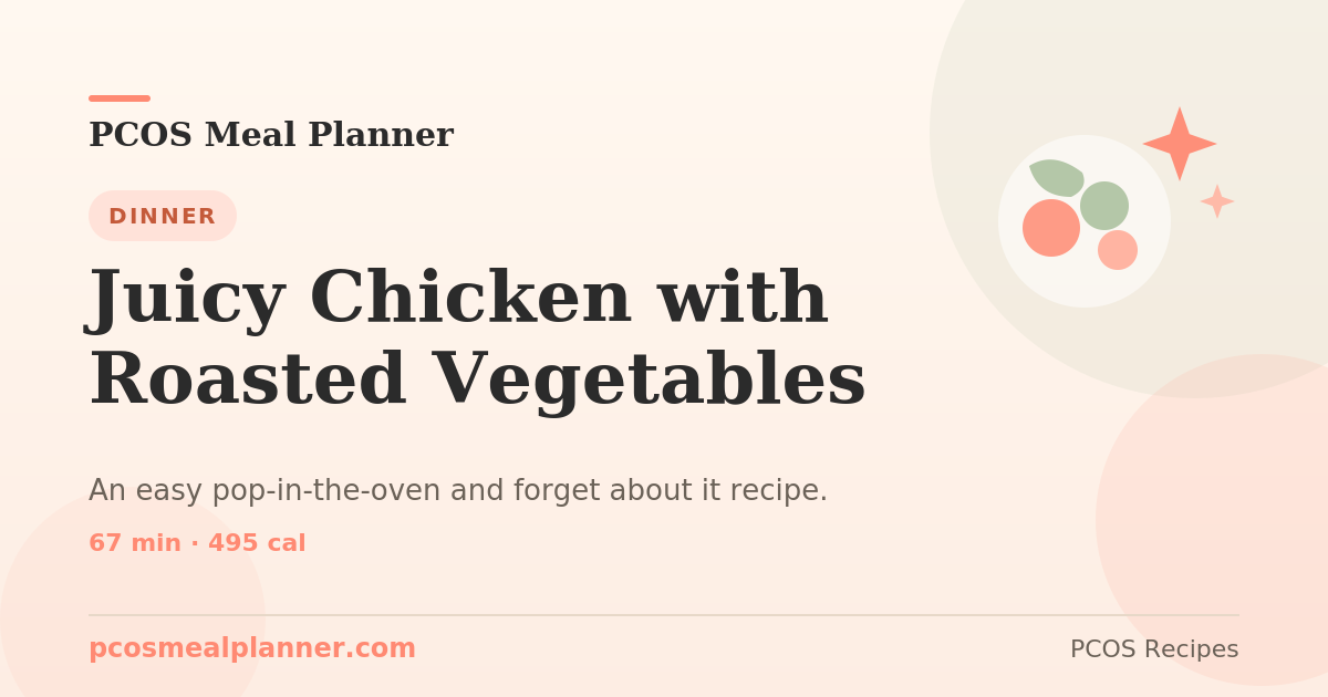 Juicy Chicken with Roasted Vegetables | PCOS Meal Planner
