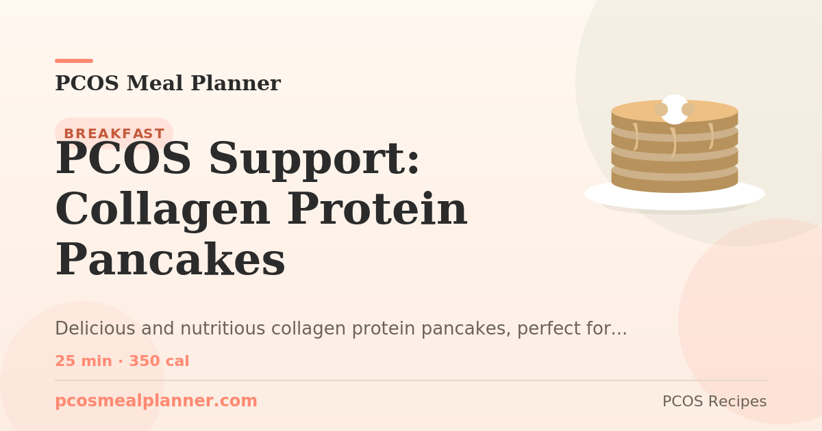 PCOS Support: Collagen Protein Pancakes | PCOS Meal Planner