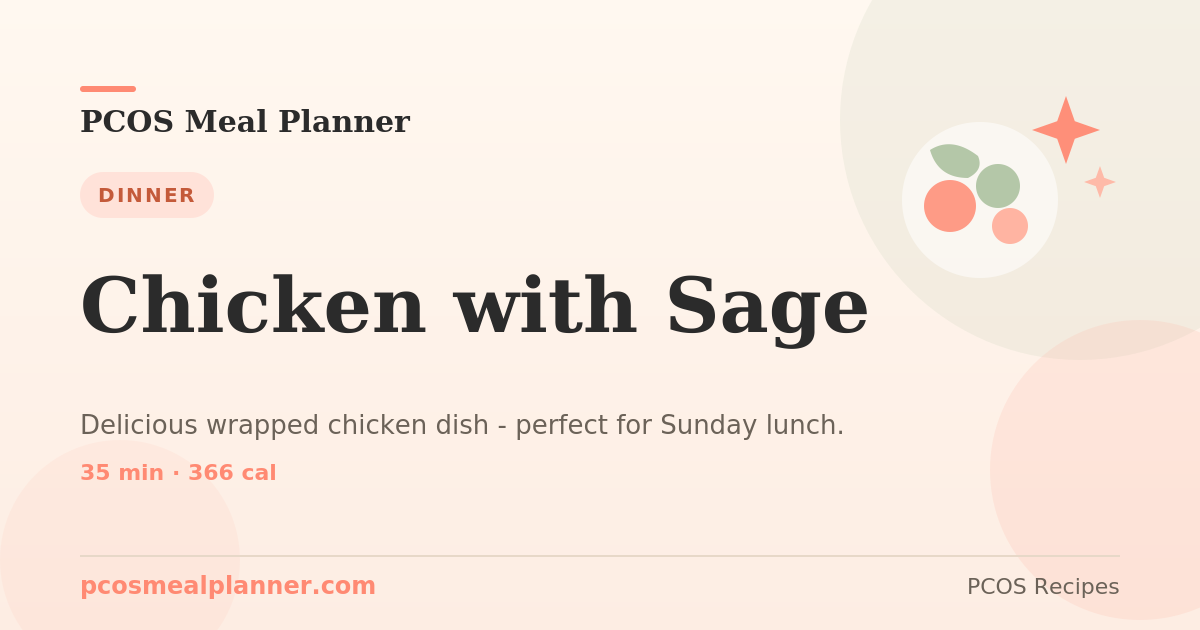 Chicken with Sage | PCOS Meal Planner