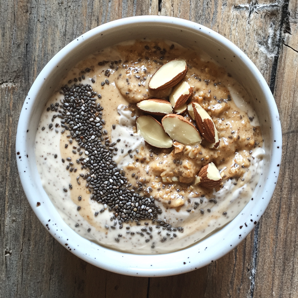 High Protein PCOS Breakfast - Greek Yogurt and Chia Seed Smoothie Bowl