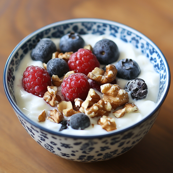 High Protein PCOS Breakfast - Greek Yogurt and Fruit Smoothie