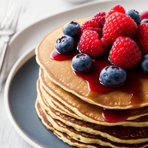 PCOS Friendly Breakfast - Metformin-Friendly Protein Pancakes with Berries