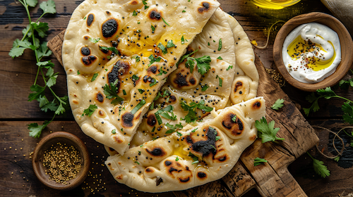 PCOS-Friendly Naan Bread with Almond Flour