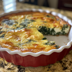 Spinach and Egg White Crustless Quiche for PCOS